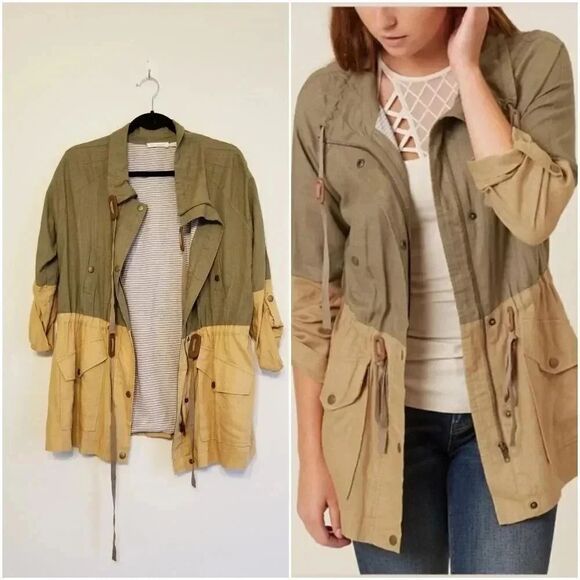 NWOT Blu Pepper linen blended Jacket - Picture 2 of 5
